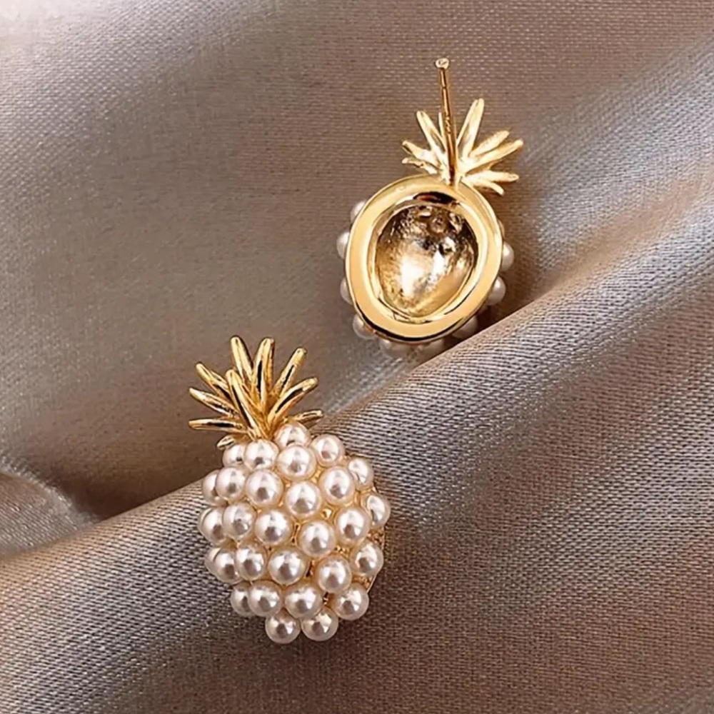 Pineapple Earrings - Picture 2 of 4